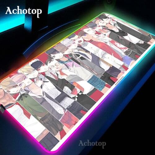Danganronpa RGB Gaming Mouse Pad Gamer Computer Mousepad Large Rubber Mouse Mat Big Mause Pad PC Laptop Keyboard Desk Carpet