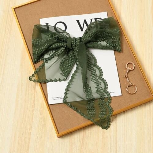 Classic Embrodiery Lace Wide Scarf Women Silky Feel Decorated Neckwear Fashion Head Scarf Bandana