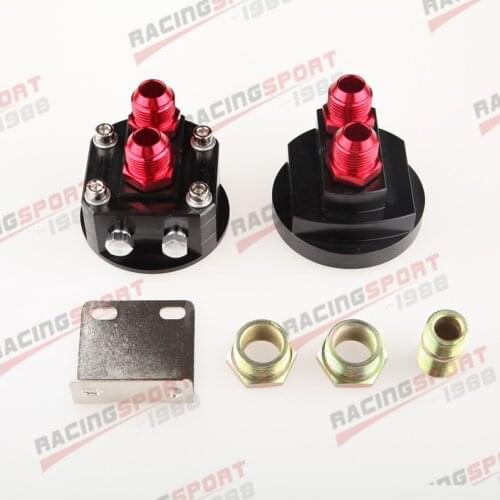 Oil Filter Relocation Male Fitting Adapter Kit 3/4"x16UNF / M20x1.5 Black