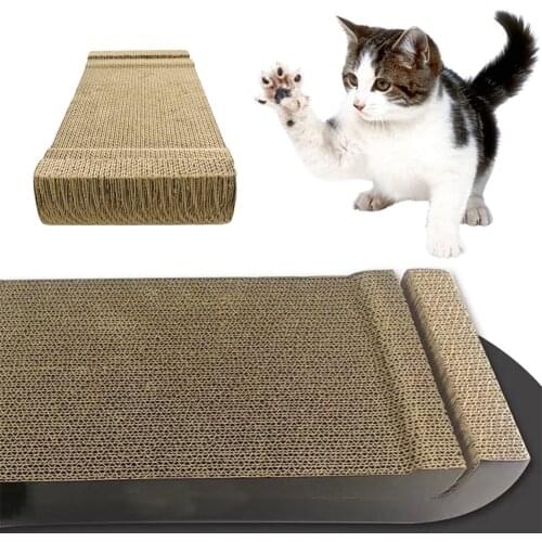 Cat Scratcher Cardboard Corrugated Paper Cats Scratch Board Grinding Nails Interactive Protecting Furniture Cat Scratcher Toy #1