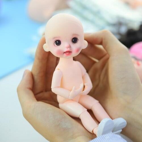 13 Moveable Jointed Doll Toy 1/12 BJD Baby Doll Naked 16cm Dolls Practicing for Makeup doll Head with eyes children gifts toys