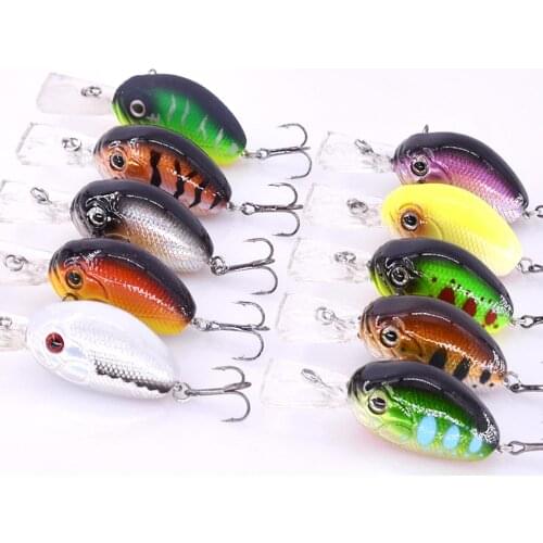 MAKEBASS Small Crank bait FishingLures Fishing Wobbler Lifelike Swimbait Artificial Hardbait Fishing Tackle