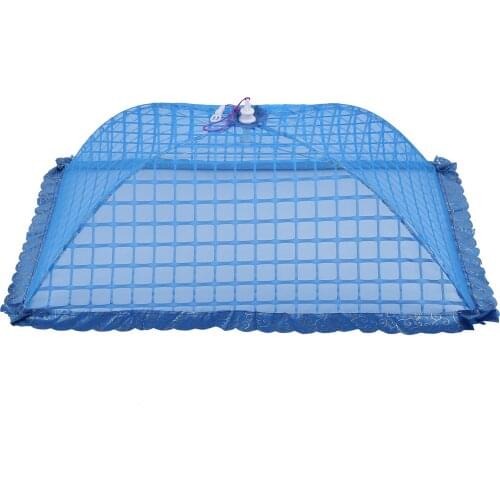 Set of 1 Square Mesh Screen Umbrella Food Cover Net Tents Reusable and Folding 72x51cm for Picnic/BBQ - Keep Out Flies, Bugs