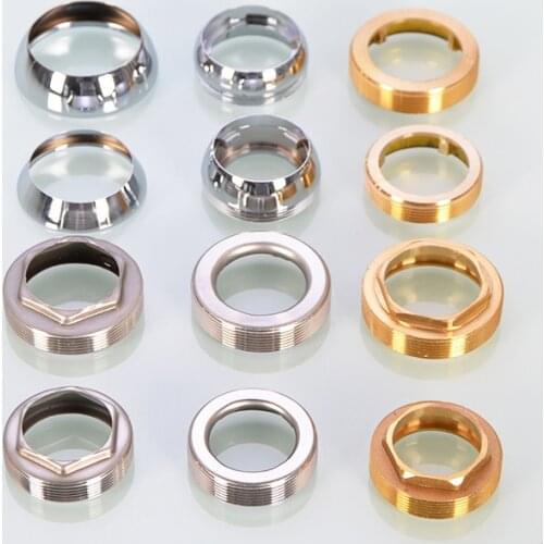Gold silver 4 6 points seal faucet Trim cover Decorate Stainless steel copper tap sink head Faucet trim accessories