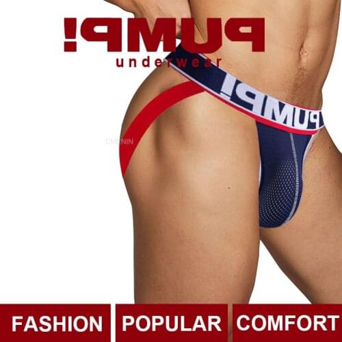 New Free Shipping LOGO cotton Breathable Gay Men Sexy Underwear Thong Men Jockstrap Men Lingerie Mens Thongs And G strings