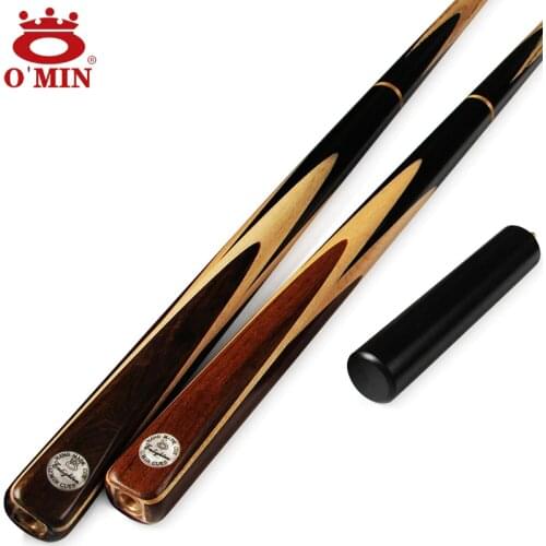 New Omin 3 4 Jointed Snooker Cues 3/4 Snooker Cues 9.8mm Tip Model Enlighten With Extension Black 8 China