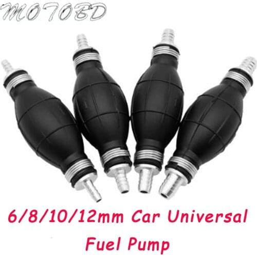NEW 6/8/10/12mm Car Universal Fuel Pump Rubber Manual Transfer Liquid Gasoline Petrol Diesel Hand Primer Bulb Tube Aluminum