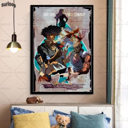 Posters and Prints Cowboy Bebop Hot Anime Wall Art Pictures Poster Canvas Painting for Home Decoration