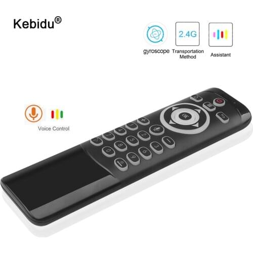 MT1 Wireless Fly Air Mouse 2.4G Smart Voice Remote Control Support For Backlit Gyro IR Learning with MIC for X96 H96 MAX TV Box