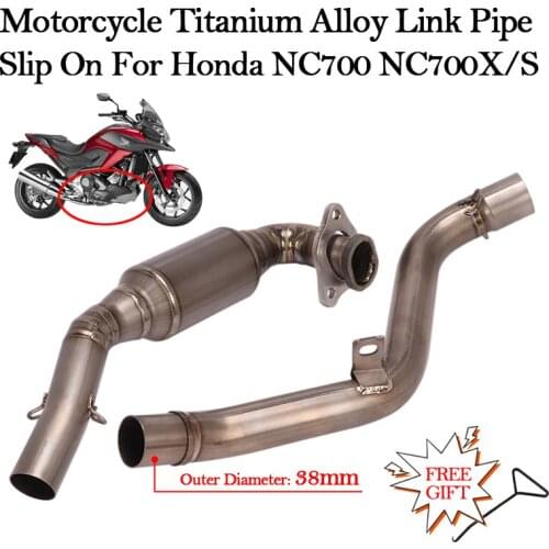 Slip On For HONDA INTEGRA 750 DCT NC700 NC750X S D Front Middle Link Pipe Motorcycle Exhaust Modified Titanium Alloy Escape Tube