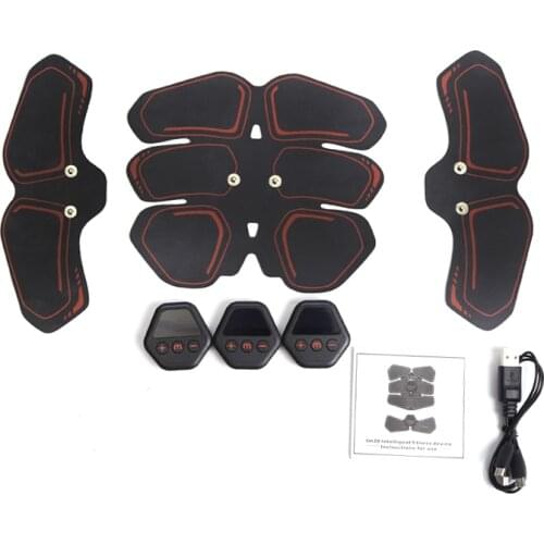 USB chargeable ABS Smart Fitness Electric Weight Loss Stickers EMS Muscle StimulatorBody Slimming Unisex Exercise At Home Gym