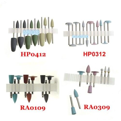 Dental ( Resin Base Composite/ hidden denture / Porcelain teeth / Amalgam ) Polishing Kits polishers for Low speed handpiece