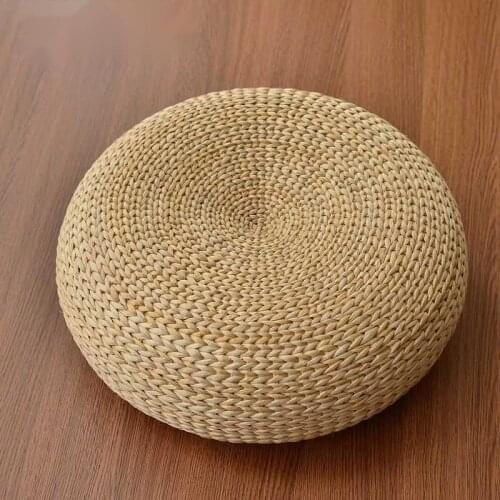 Tatami Cushion Round Straw Mat Chair Seat Pad Pillow Natural Eco-friendly Floor Tablemat Household Sitting Cushion Yoga Seat Mat