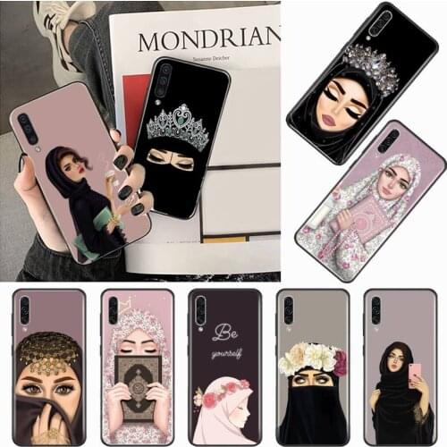 In Hijab Face Muslim Islamic Girl Phone Case For Samsung galaxy S 9 10 20 A 10 21 30 31 40 50 51 71 s note 20 j 4 2018 plus