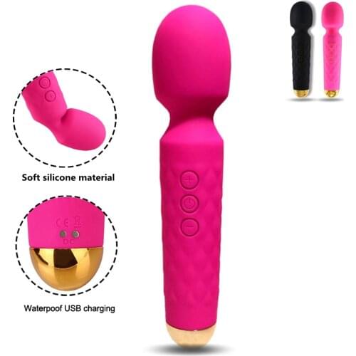 Wireless Dildos AV Vibrator Magic Wand for Women Clitoris Stimulator USB Rechargeable Massager Sex Toys for Muscle Adults