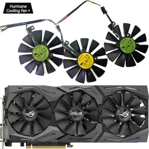 New 87MM T129215SU Graphics Card Cooling Fan for ASUS STRIX GTX 1060 1070 1080 1070Ti 1080Ti 980Ti /R9 390X R9 390 RX 480 580