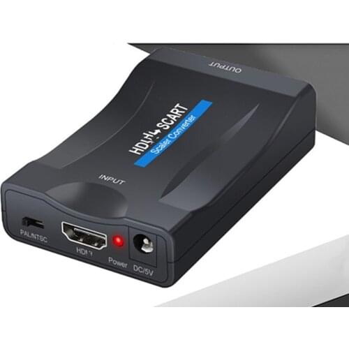 1080P Scart To HDMI -compatible Audio Upscale Converter AV Signal Adapter HD Receiver TV DVD with US/EU Power Plug Original Box