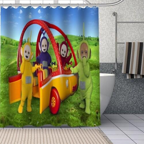 Custom Teletubbies Shower Curtains DIY Bathroom Curtain Fabric Washable Polyester for Bathtub Art Decor Drop Shipping