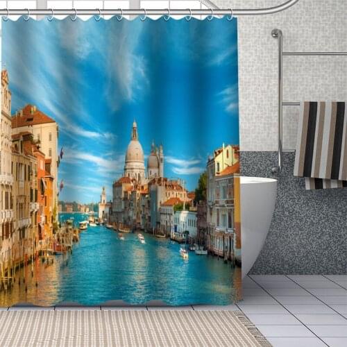 Custom Venice Shower Curtains DIY Bathroom Curtain Fabric Washable Polyester for Bathtub Art Decor Drop Shipping
