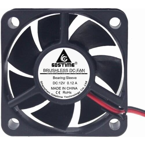 1pcs/lot Gdstime 12V 2Pin 5020 5CM 50x50x20mm 50mm DC Cooler Cooling Fan