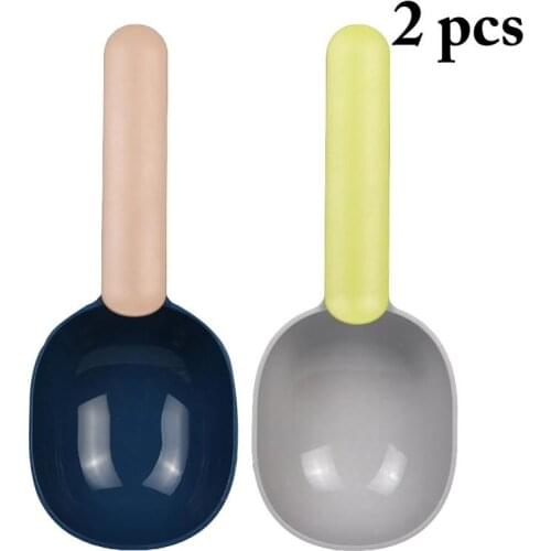 2 Pcs/Set Small Animals Feeding Shovel Plastic Large Capacity Thickening Pet Food Scoop Cats Dogs Feeding Water Food Supplies