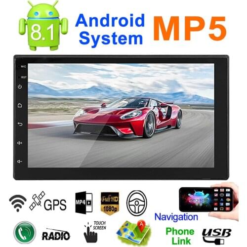2DIN Android 8.1 Car Multimedia Player GPS Navigator FM Radio MP5 Player WIFI Bluetooth Calls USB Camera Multimedia Player