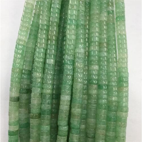 3*6MM Green Heishi Aventurine Jade Disc Gemstone Small Natural Stone Rondelle Seed Spacer Little Beads for Jewelry Bracelet Diy