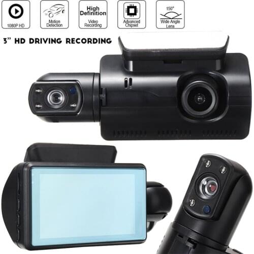 3'' Car Dual Lens Dash Cam Recorder Night Vision Recorder Front And Rear Sensor Video DVR Camera Car Accessories
