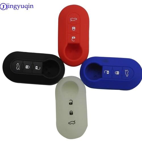 3 button silicone key cover for Fiat 500 PANDA PUNTO BRAVO LANCIA YPSILON STILO DUCATO DELTA REMOTE HULL CASE FOB PROTECTOR