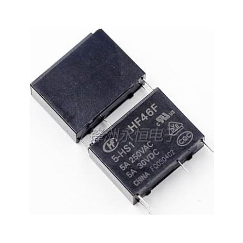 50PCS HF46F-024-HS1 HF46F-012-HS1 HF46F-005-HS1 HF46F 24-HS1 5 12 - 5A250VAC Relay brand new