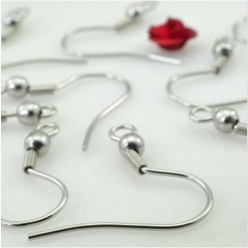 500pcs High quality shiny Stainless steel french hook ear wires Earring Hook DIY jewelry accessories