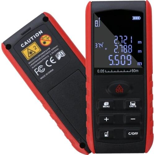 60m Handheld Digital Laser Distance Meter Range Finder High Precision Laser Measure Diastimeter For Construction Industries Work