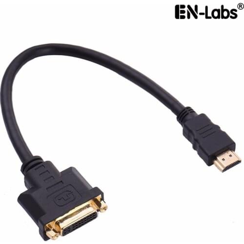 HDTV to DVI Cable Adapter HDMI-Compatible Male to DVI-D/ DVI-I Female M-F Converter Adaptor Support 1080P Video Card Monitor TV