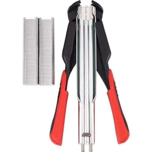 Promotion! C-Type Clip Installation Equipment Tool Hog Cage Rings Pliers with 100 Ring for Animal Fence