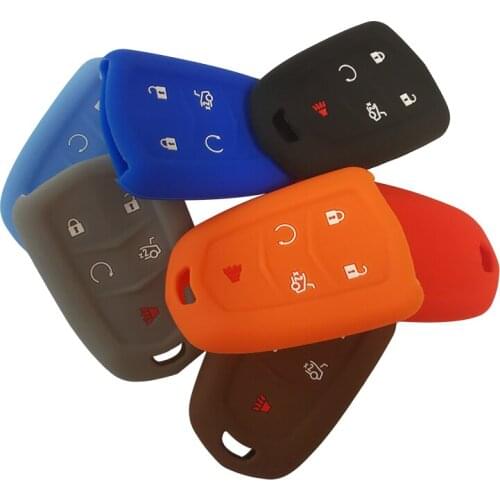 Silica Gel Key Cover For Cadillac XT5 XT6 2020 2019 CT6 PLUG-IN 2017 XTS XT4 2018 Case For Keys Remote Control Shell Fob Car Set