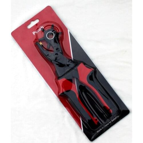 Leather Belt Hole Punch Plier Heavy Duty Watchband Strap Puncher Revolving DIY Tools Household Leathercraft