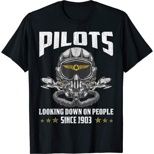 Funny Pilots Looking Down On People Since 1903 Pun Joke T-Shirt