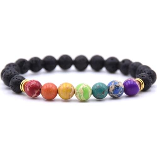 HYHONEY New fashion Strand Bracelets Treatment balance 7 color Natural stone beads Bracelets for women pulseras