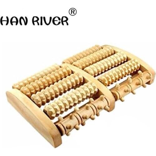 HANRIVERFoot massager wood care appliance promote metabolism to stimulate acupuncture points feet massage roller