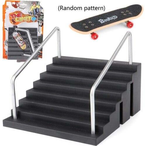 Fingerboard Rail Park Stair Kit Stairs Mini Skateboards for Kids Skateboard Game M89C