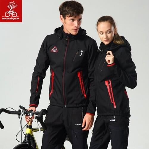 MOUNTAINPEAK Thermal Cycling Jacket Windproof Men Women Bicycle Apparel Cycle Coat Road Bike Clothing Outdoor Sports MTB Jersey
