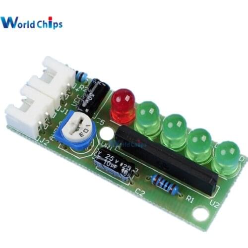 1Set Elektronika KA2284 DIY Kits Audio Level Indicator Suite Trousse Electronic Parts 5mm RED Green LED Level Indicating 3.5-12V
