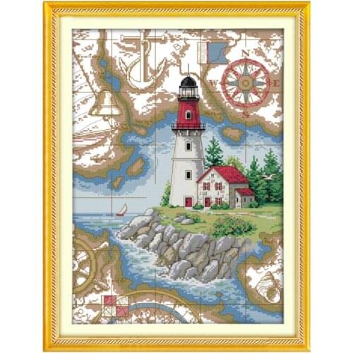 Lighthouse 5 cross stitch kit aida 14ct 11ct count printed canvas stitches embroidery DIY handmade needlework