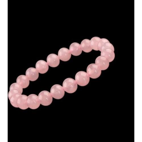 Natural Pink Jewelry 6/8/10/12/14mm Bangles Agate Bracelet For Women