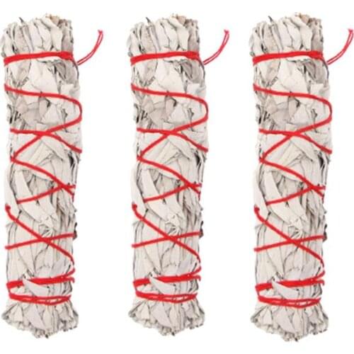 3PCS American California White Sage White Sage Bundles Sage Smudge Sticks Smudging Wands Sticks For Air Purification