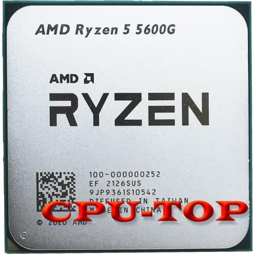 AMD Ryzen 5 5600G R5 5600G 3.9GHz Six-Core Twelve-Thread 65W CPU Processor L3=16M 100-000000252 Socket AM4