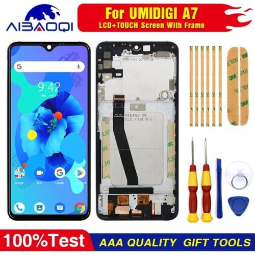 New Original Touch Screen LCD Display Frame For Umidigi A7/A7S/A9 Pro Phone Replacement Parts + Disassemble Tool