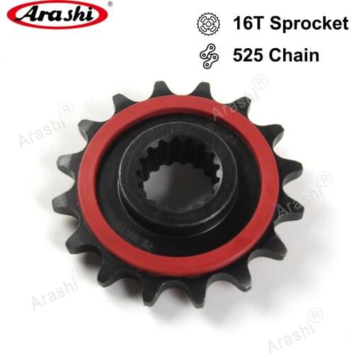 Arashi 16T 525 Rubber Cushioned Steel Front Sprocket For BMW F800 GS K72 2008 2009 2010 2011 2012 - 2018 F800GS Chain Sprockets