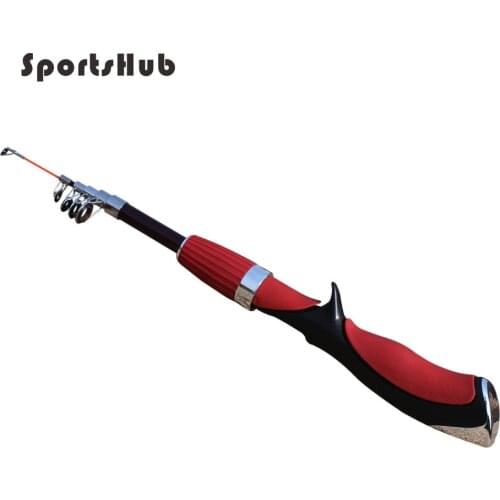SPORTSHUB 110-190CM 72-160G Hard Telescopic Rod Carbon Spinning/Casting Ice Fishing Rod Lake Rod River Fly Fishing Rod FT0041