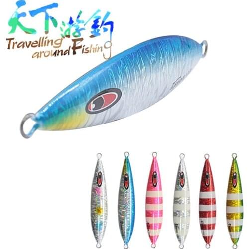 TAF Luminous Metal Slow Jigging Bait 60g 80g 100g 160g 200g Long Casting Baits Winter JIGGING Inshore Lure Jig Swimbait Tackle